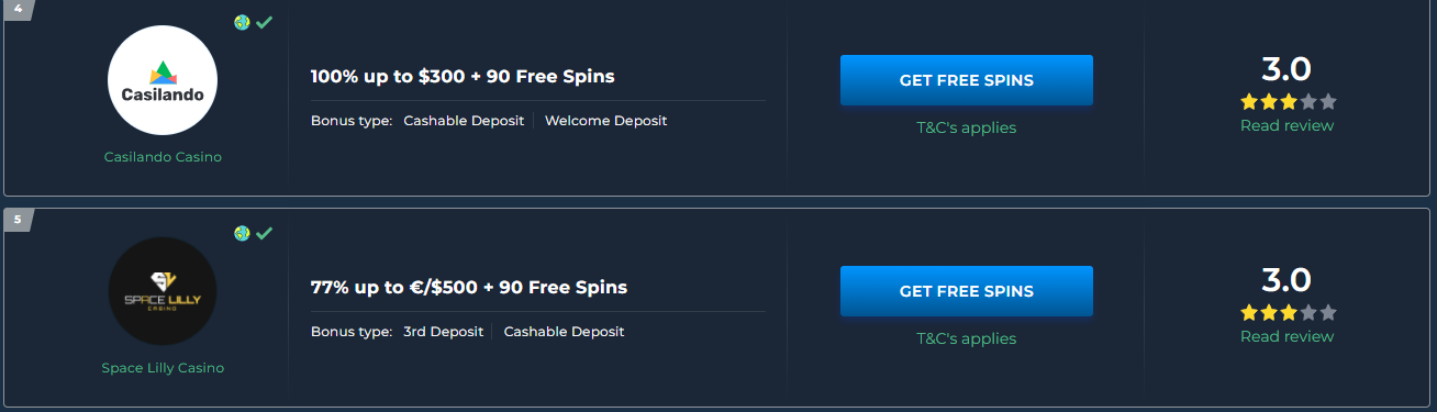 no deposit bonus casino offers